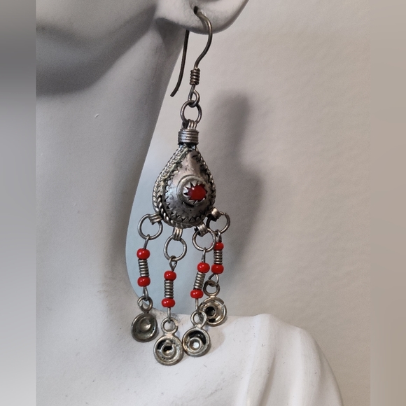Vintage Moroccan Berber Dangling Earrings - Picture 11 of 16
